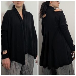 Rundholz Cut Out Asymmetrical Cardigan Sweater Size M Lagenlook Avant Garde